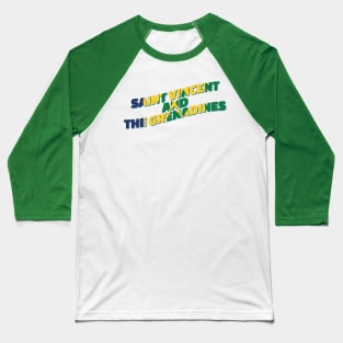 Saint Vincent and the Grenadines Vintage style retro souvenir Baseball T-Shirt